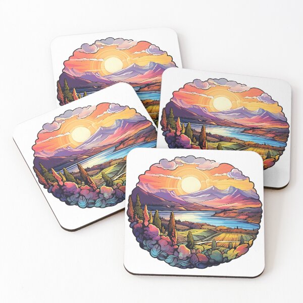 Item preview, Okanagan Valley British Columbia Psychedelic Landscape Art designed and sold by meganohm.