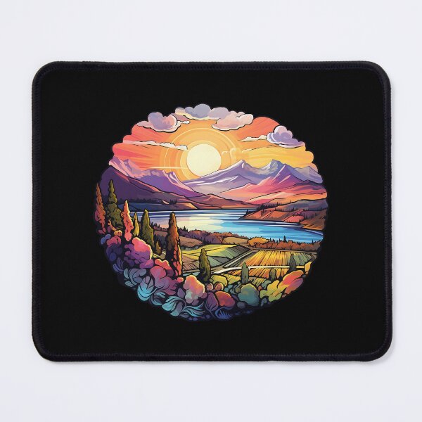 Item preview, Okanagan Valley British Columbia Psychedelic Landscape Art designed and sold by meganohm.