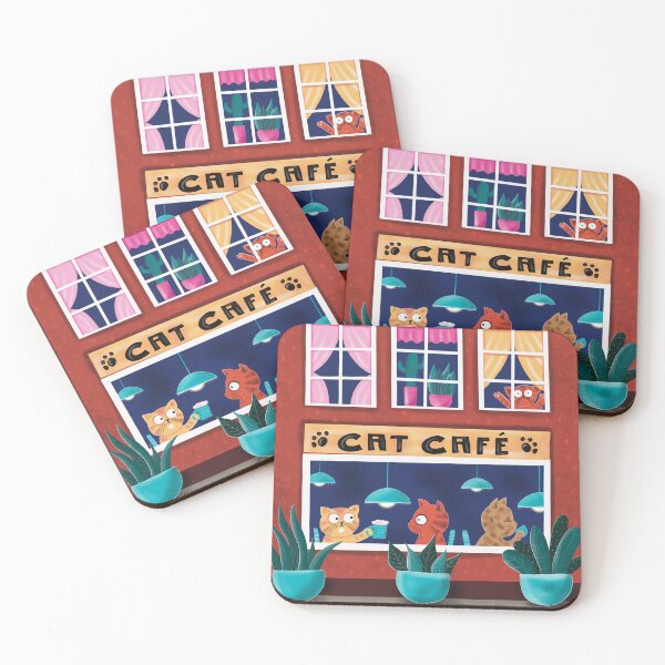 Item preview, The Cat Cafe designed and sold by WACHtraum Shop.