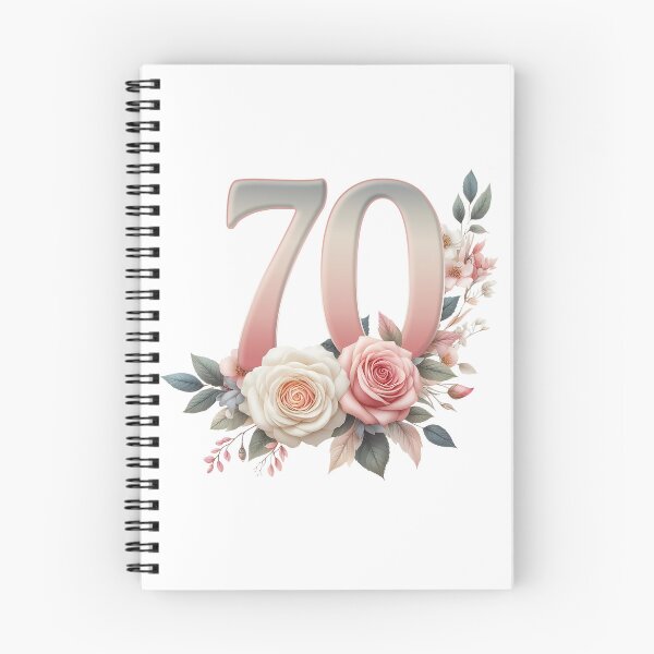 Item preview, 70th Birthday, floral, number 70, woman's designed and sold by iclipart.