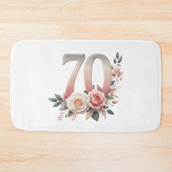 Item preview, 70th Birthday, floral, number 70, woman's designed and sold by iclipart.