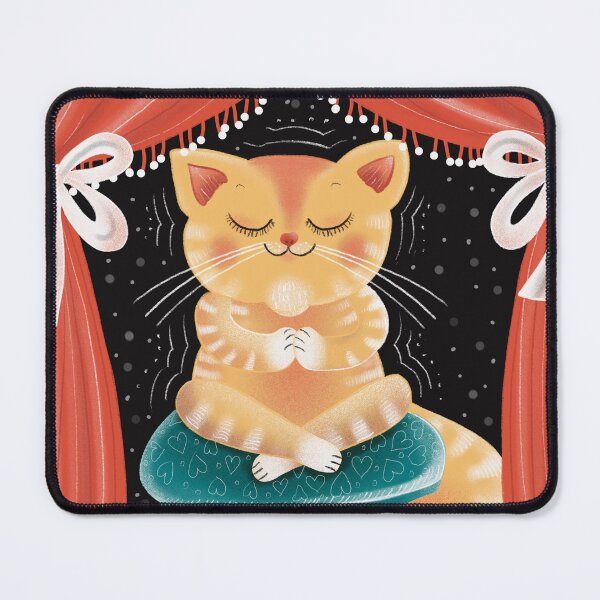 Item preview, Meditating cat designed and sold by WACHtraum Shop.