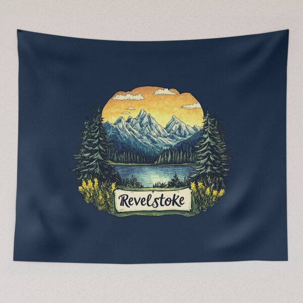 Artikelvorschau, Revelstoke, British Columbia, Rocky Mountains und Fluss-Szene entworfen und verkauft von meganohm.