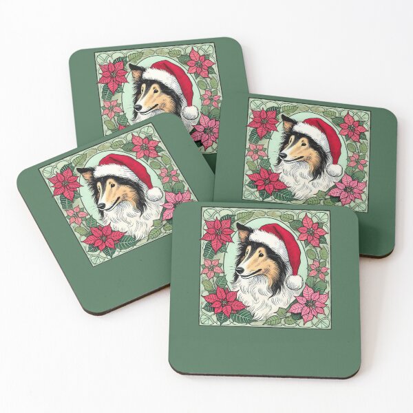 Item preview, Collie Santa designed and sold by FrictionMaxxing.