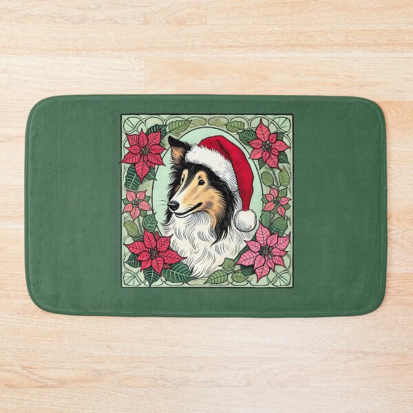 Item preview, Collie Santa designed and sold by FrictionMaxxing.