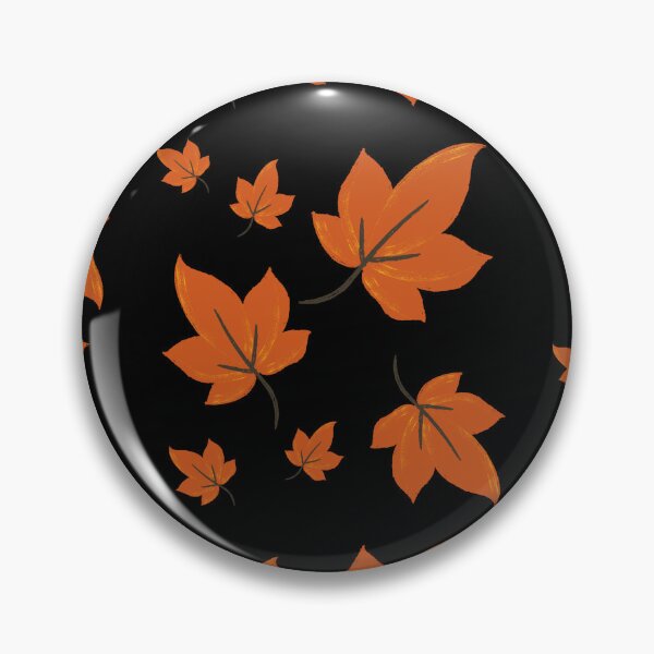 Item preview, Orange leaves on black background designed and sold by Stefrait-7.