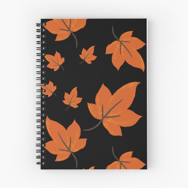 Item preview, Orange leaves on black background designed and sold by Stefrait-7.