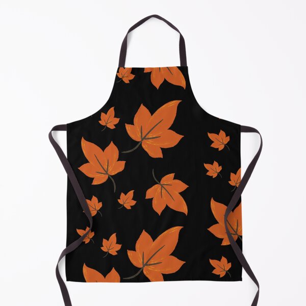 Item preview, Orange leaves on black background designed and sold by Stefrait-7.