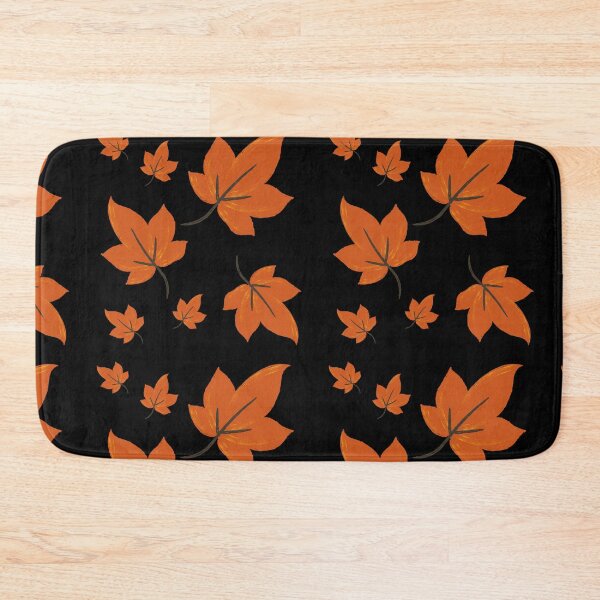 Item preview, Orange leaves on black background designed and sold by Stefrait-7.