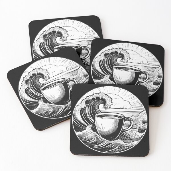 Item preview, Coffee Wave Rider, Surfing the Caffeine Swell designed and sold by drawbey.