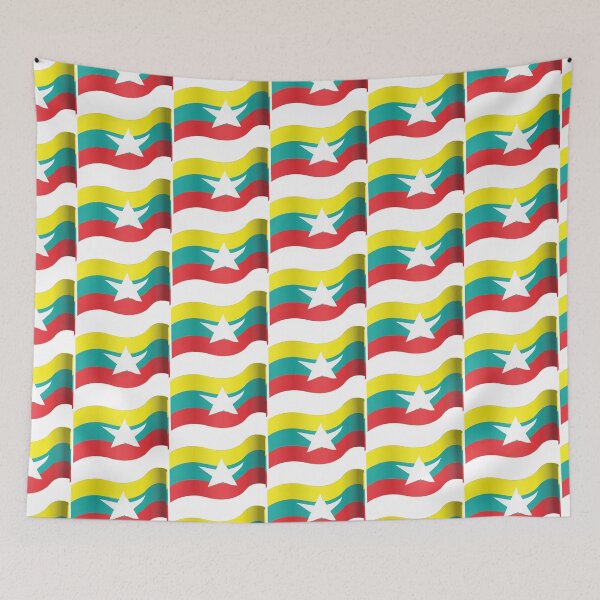 Item preview, Myanmar Flag designed and sold by HarveyHandcraftsandDesigns.