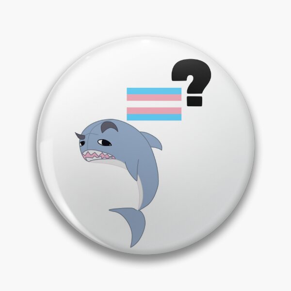 Item preview, blahaj raised eyebrow at flag designed and sold by Whisper-Eyes.