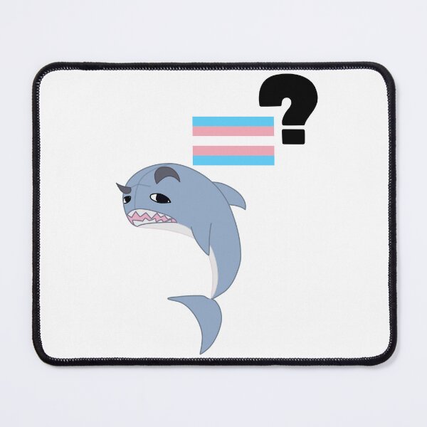 Item preview, blahaj raised eyebrow at flag designed and sold by Whisper-Eyes.