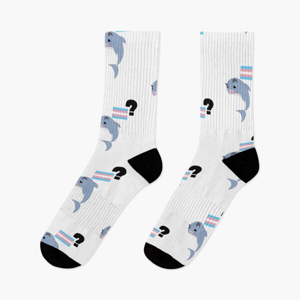 Item preview, blahaj raised eyebrow at flag designed and sold by Whisper-Eyes.