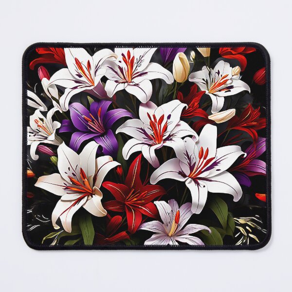 Item preview, A bold mix of red, purple, and white lilies, designed and sold by Tchoice.