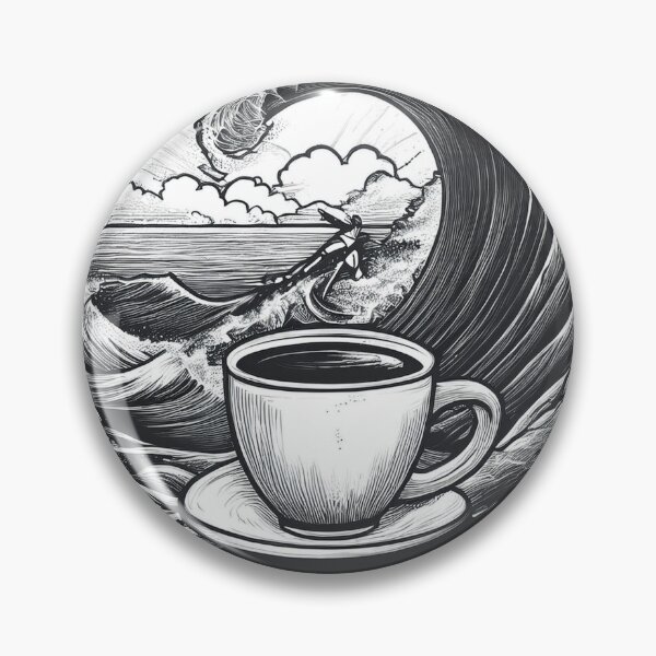 Item preview, Coffee Wave Rider, Surfing the Caffeine Swell designed and sold by drawbey.