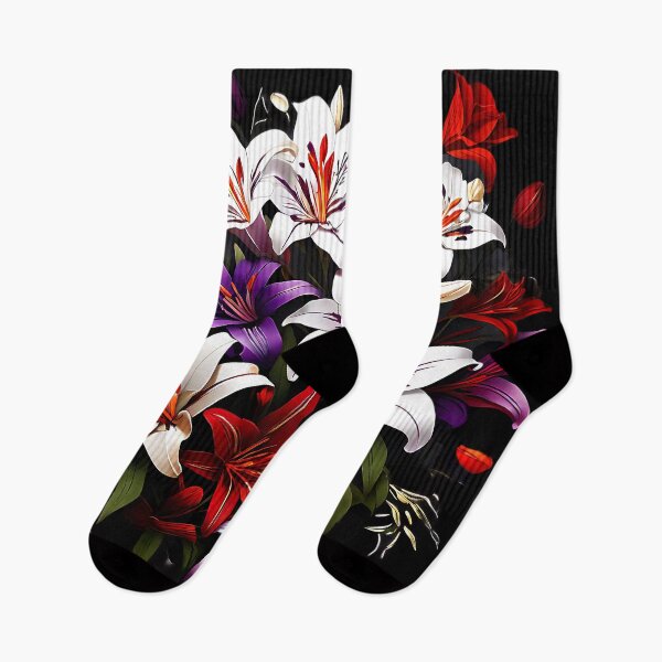 Item preview, A bold mix of red, purple, and white lilies, designed and sold by Tchoice.