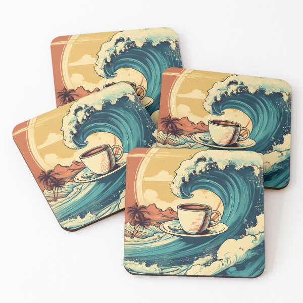 Item preview, Coffee Wave Rider, Surfing the Caffeine Swell designed and sold by drawbey.