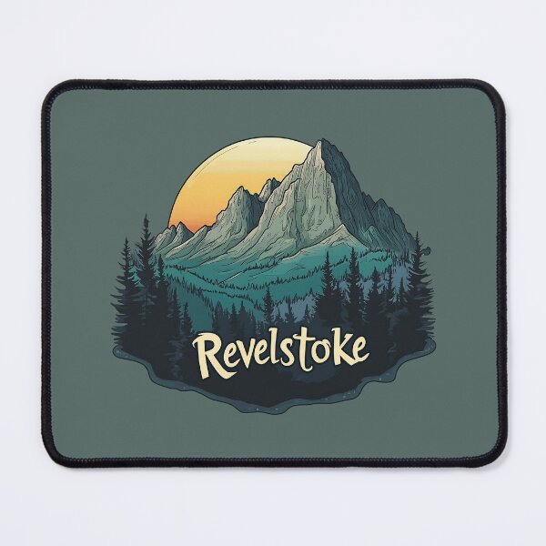 Item preview, Revelstoke British Columbia Rocky Mountain Range Illustration designed and sold by meganohm.