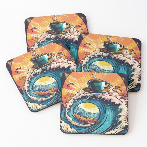 Item preview, Coffee Wave Rider, Surfing the Caffeine Swell designed and sold by drawbey.