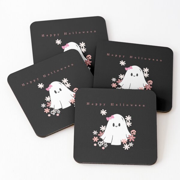 Item preview, Happy Halloween ghost (kawaii) designed and sold by DesignCollectiv.