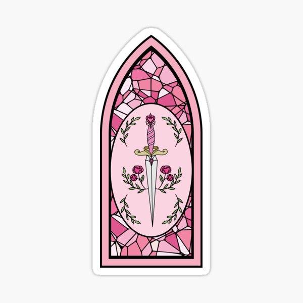 Item preview, OUABH - Stained glass with dagger designed and sold by h-helladesign.