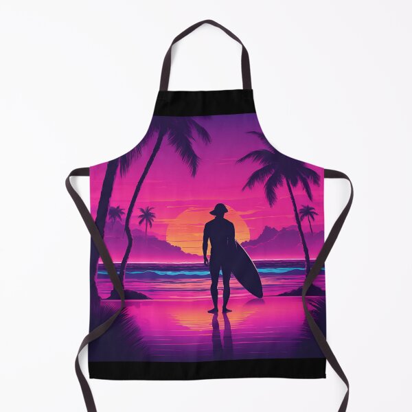 Item preview, Retro surfer at sunset silhouette designed and sold by NicMacTees.