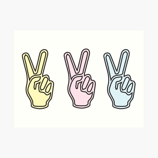 Peace sign Art Print
