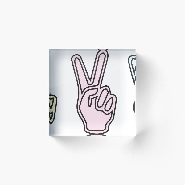 Peace sign Acrylic Block