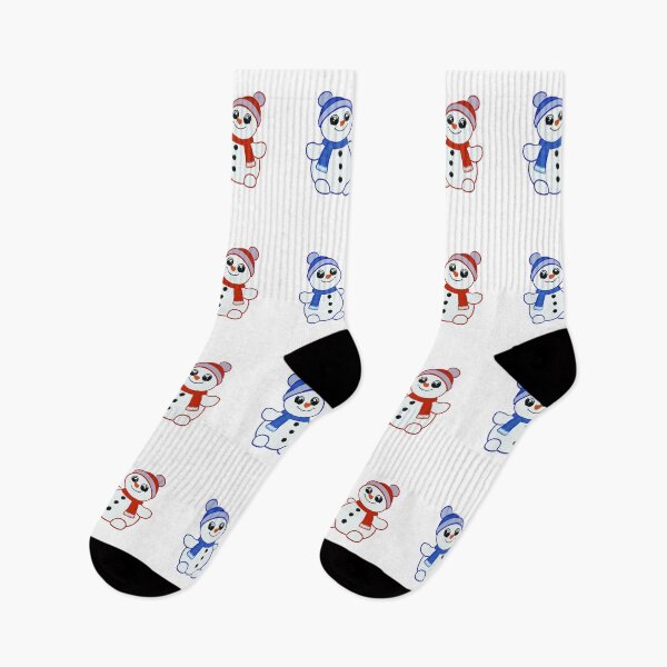 Item preview, Snowman Friends in Red and Blue designed and sold by YarkaYa.