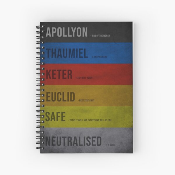 Scp Spiral Notebooks Redbubble - roblox scp application center answers level 0