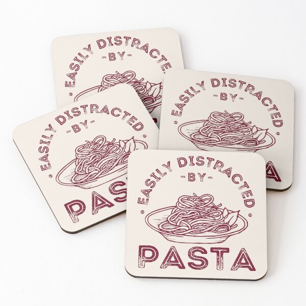 Item preview, Easily Distracted by Pasta, Fun Pasta Lover Quote with Spaghetti and vintage vibes designed and sold by lagunaklein.