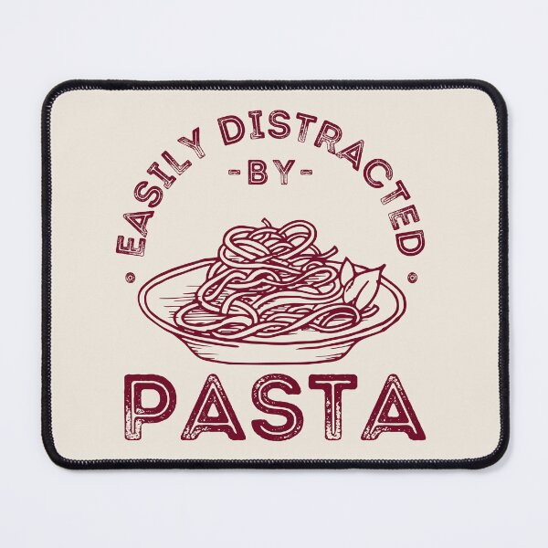 Item preview, Easily Distracted by Pasta, Fun Pasta Lover Quote with Spaghetti and vintage vibes designed and sold by lagunaklein.