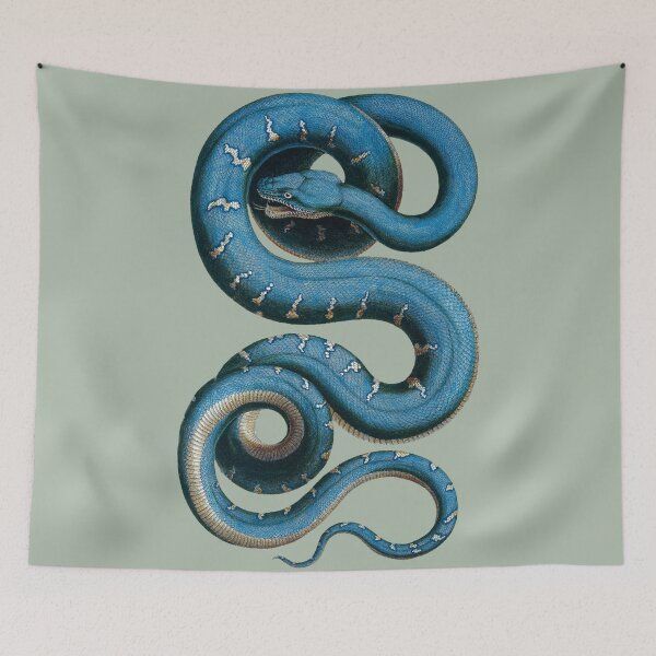 Item preview, Big blue snake with white markings. designed and sold by claireseyeview.