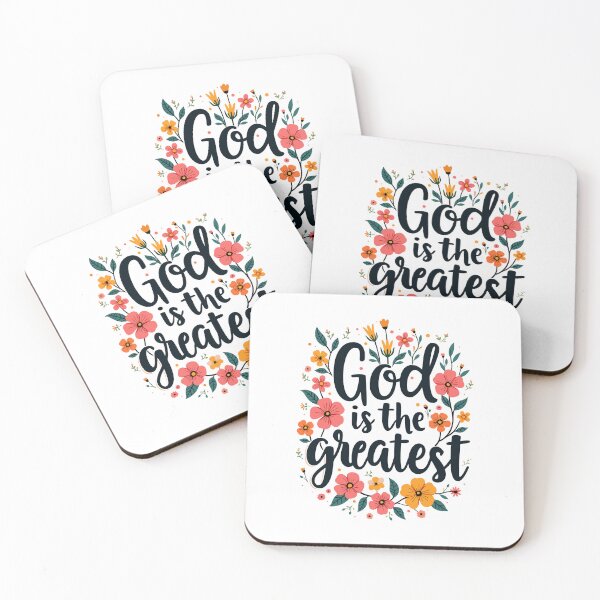 Item preview, God Is The Greatest Christian Quote Floral Flower Design designed and sold by Art-Jiyuu.