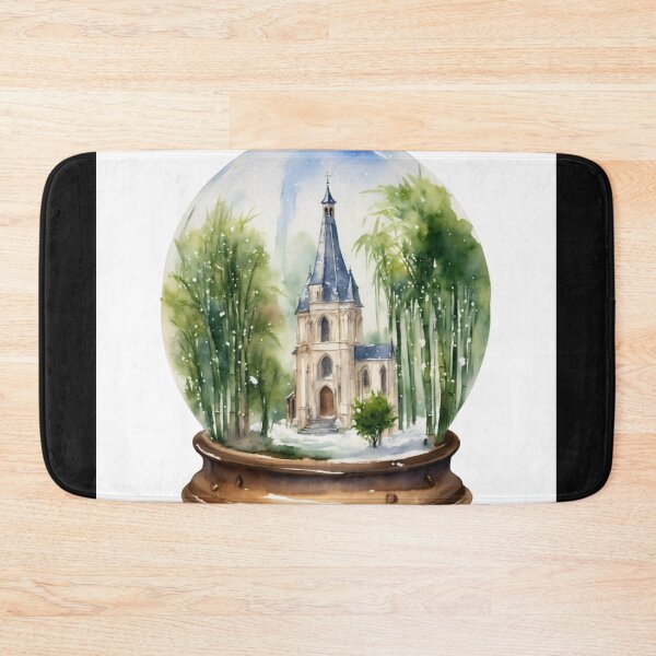 Item preview, Watercolor Snowglobe cathedral designed and sold by catcurio.