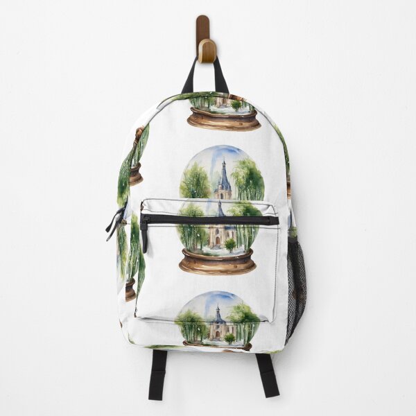 Item preview, Watercolor Snowglobe cathedral designed and sold by catcurio.