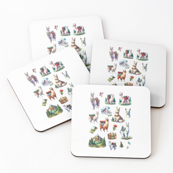 Item preview, Llama Adventure Stickers | Cute Mountain Treks & Cozy Llamas designed and sold by FlowerMyLove.
