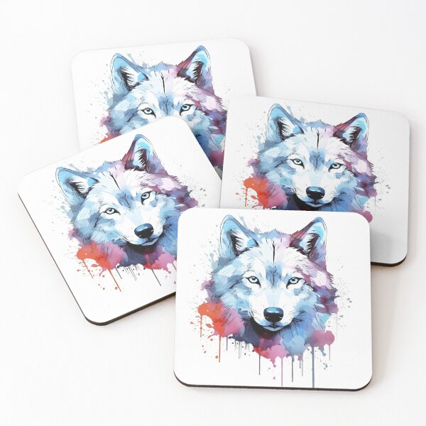 Artikelvorschau, Wolf | Farbenfrohes Aquarelldesign Nr. 1 entworfen und verkauft von MatsurexDesigns.