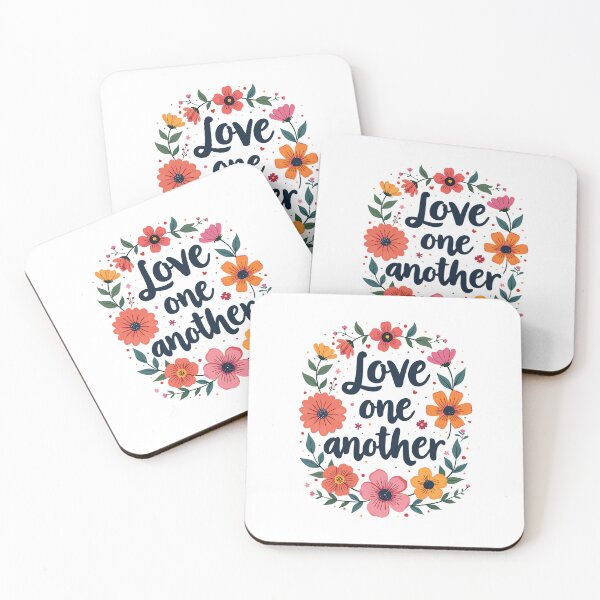 Item preview, Love One Another Christian Quote Floral Flower Design designed and sold by Art-Jiyuu.