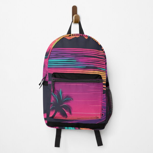 Item preview, Retro neon beach sunrise as the tide goes out. designed and sold by NicMacTees.