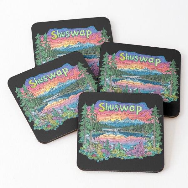 Item preview, Psychedelic Colorful Shuswap British Columbia Illustration designed and sold by meganohm.