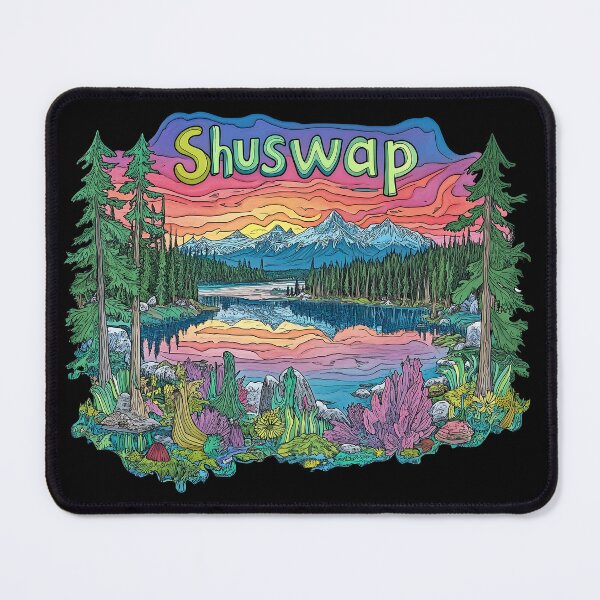 Item preview, Psychedelic Colorful Shuswap British Columbia Illustration designed and sold by meganohm.