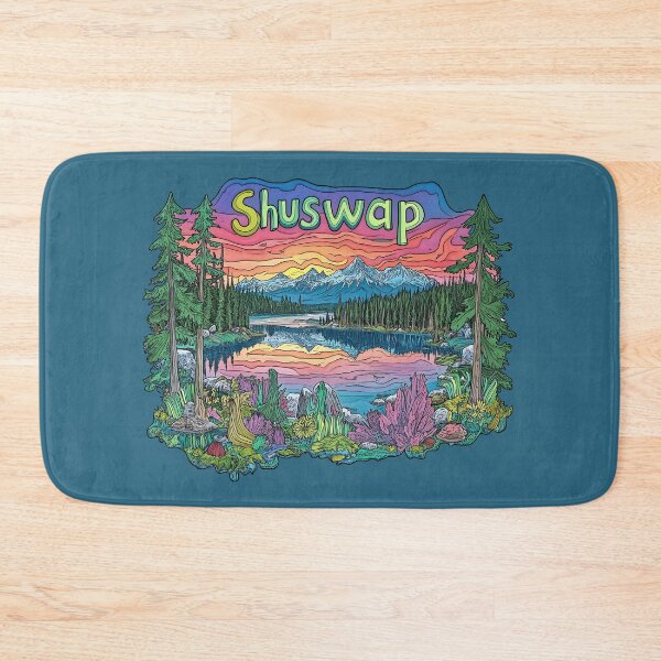 Item preview, Psychedelic Colorful Shuswap British Columbia Illustration designed and sold by meganohm.