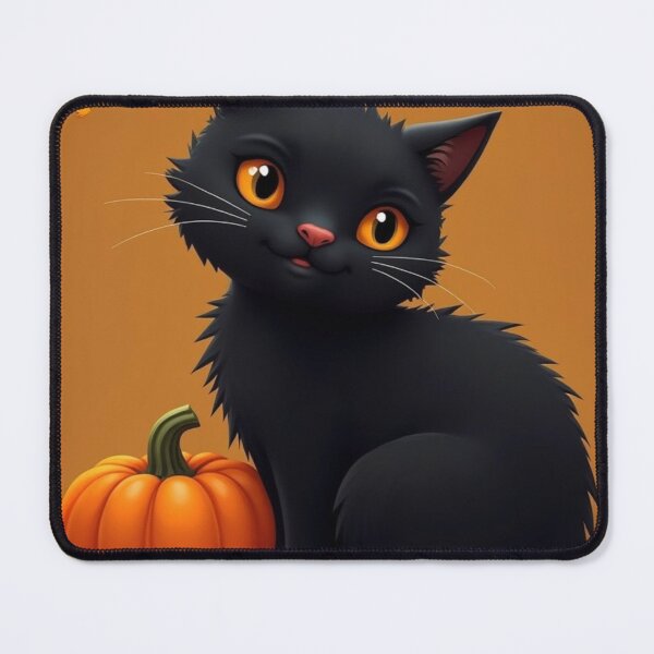 Item preview, Charming Black Cat and Pumpkin – Whimsical Halloween Design designed and sold by Stefiivn.