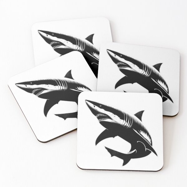 Item preview, Black and White Siluette of a Shark designed and sold by AlfredSSikula.