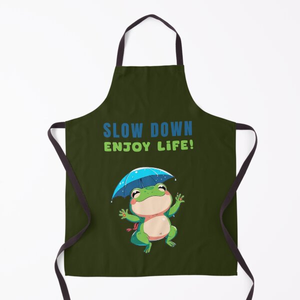 Item preview, SLOW DOWN ENJOY LIFE, CUTE FROG DESIGN designed and sold by La Loca.