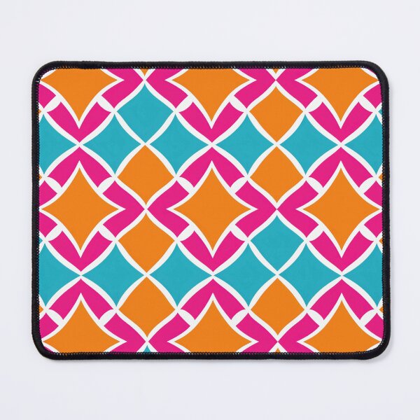 Item preview, Preppy pink orange and blue pattern designed and sold by FatBirdie.