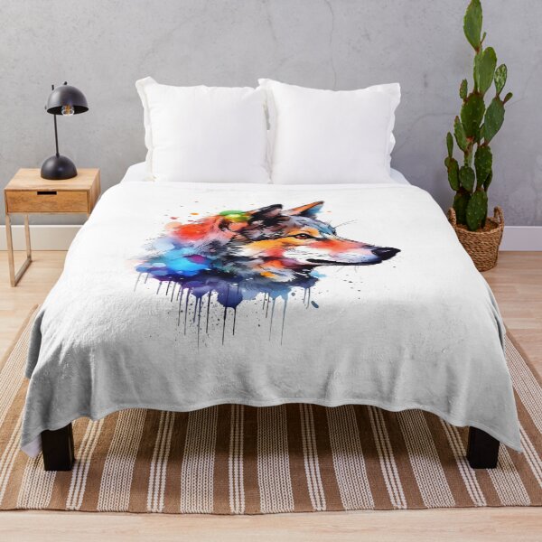 Item preview, Wolf | Colorful Watercolor Design #5 designed and sold by MatsurexDesigns.