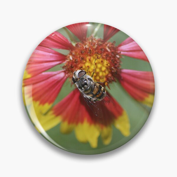 Item preview, Bee On Firewheel Flower designed and sold by HematiteDesign.